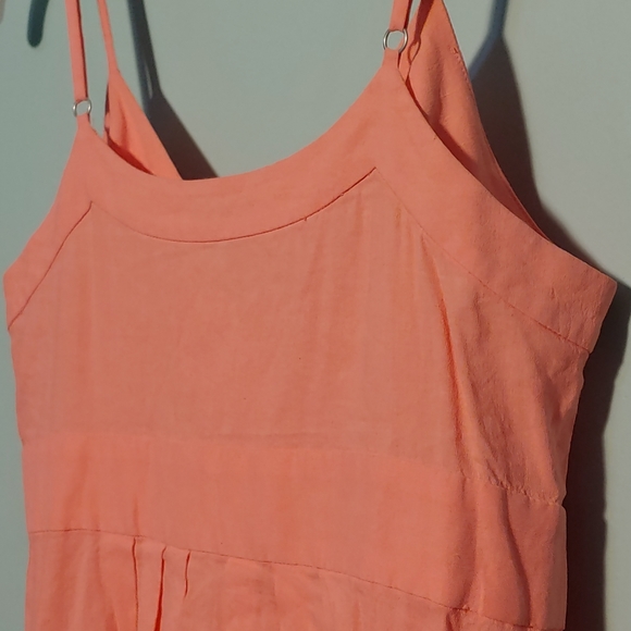 Theory coral summer strappy v-neck dress - Picture 3 of 6